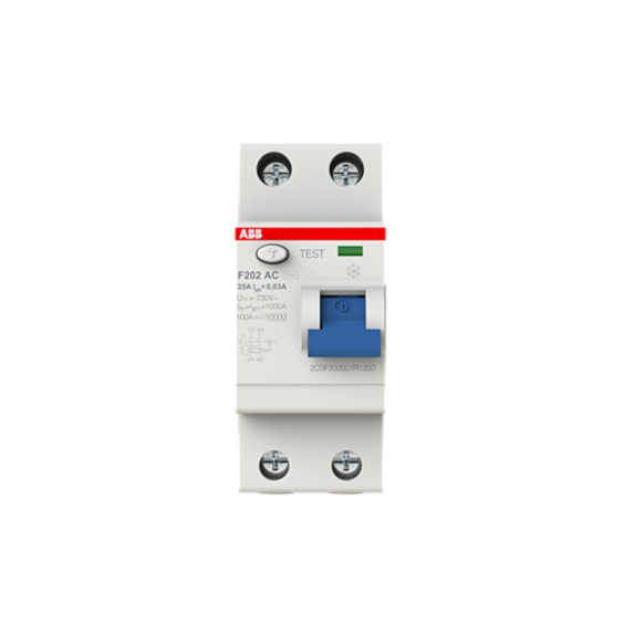 Disjoncteur différentiel 2P 25A 30mA -ABB