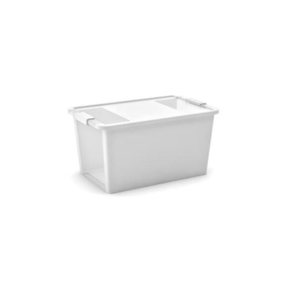 Boîte de rangement BiBox plastique à couvercle 40 L blanc - KIS