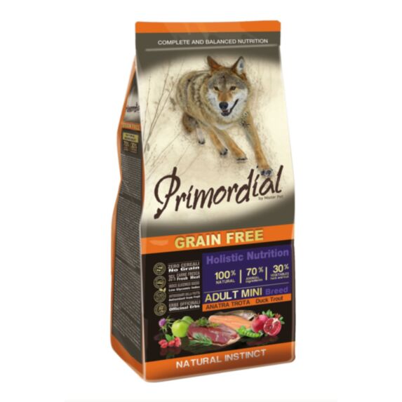 Croquettes chien Adulte Small canard et truite 2 kg - PRIMORDIAL
