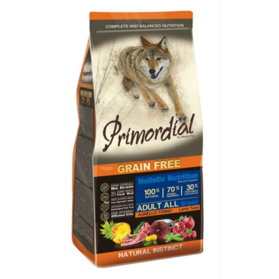 Croquettes chien Adulte agneau et thon 2 kg - PRIMORDIAL