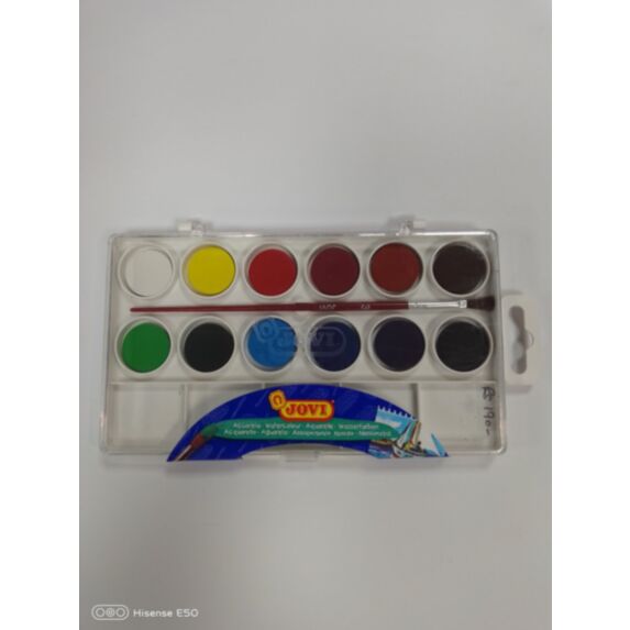 Set de 12 aquarelles avec pinceau - JOVI