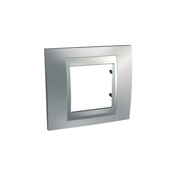 Plaque chrome satin alu 1 poste Unicatop - SCHNEIDER