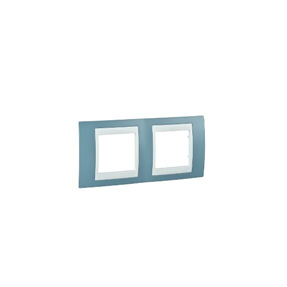  Plaque de couverture double Unica Plus 161 x 80mm bleu manganèse / blanc -SCHNEIDER