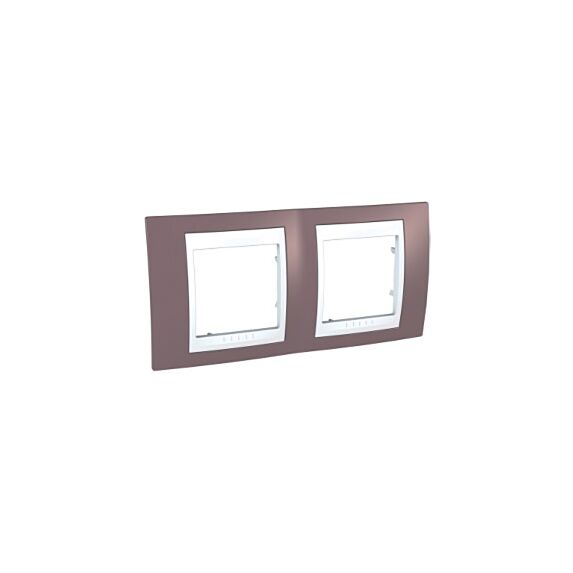 Plaque mauve 2 postes Unica+ - SCHNEIDER