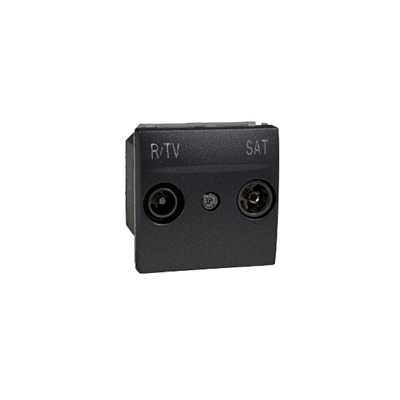 Prise RTV / SAT Unica graphite -SCHNEIDER