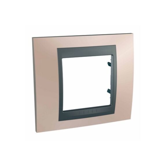 Plaque de finition 1p cuivre onyx Unica top - SCHNEIDER