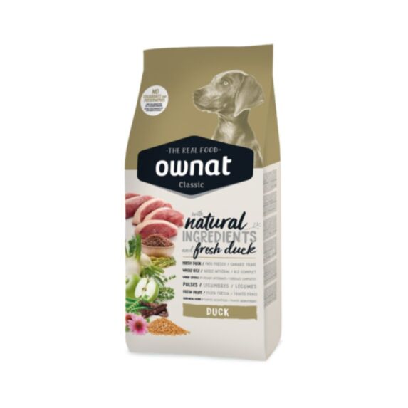 Croquettes chien Classic Adulte canard 4 kg - OWNAT