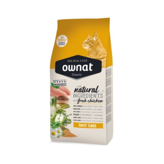 Croquettes chat Classic Adulte Daily Care poulet 1,5 kg - OWNAT