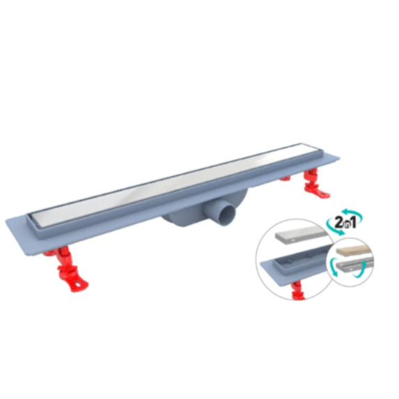 Siphon de sol plastique sortie latérale Harkline Trendy 40 cm