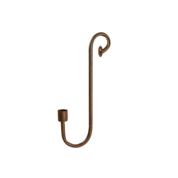 Porte-bougie crochet Serge H25cm rouille - DECOSTARS
