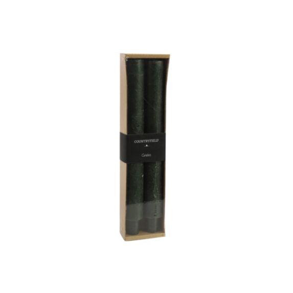 Bougie chandelle Vela Ø3xH.25cm vert foncé - DECOSTARS