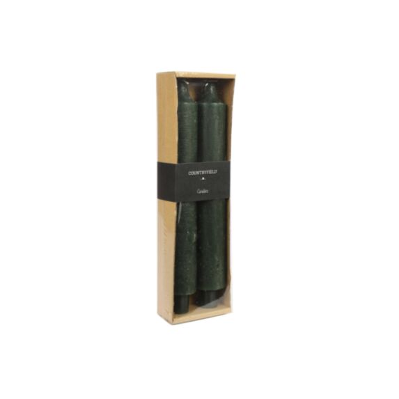 Bougie chandelle Vela Ø4xH.25cm vert foncé - DECOSTARS