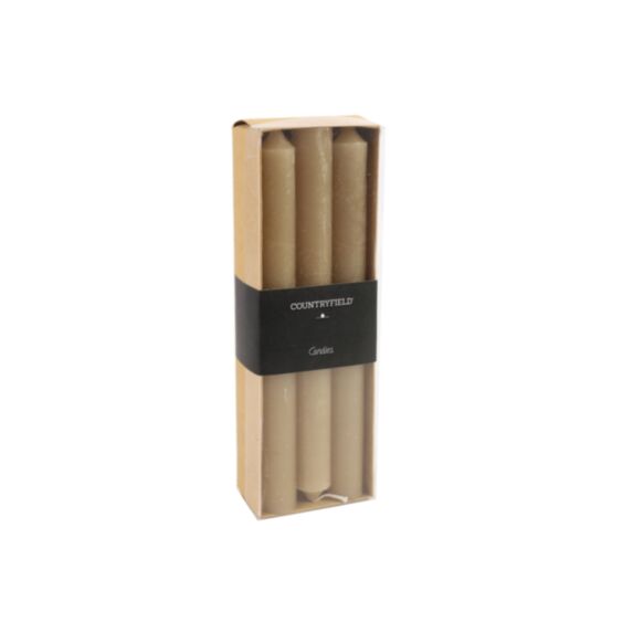Bougie chandelle Vela Ø2xH.20cm beige - DECOSTARS