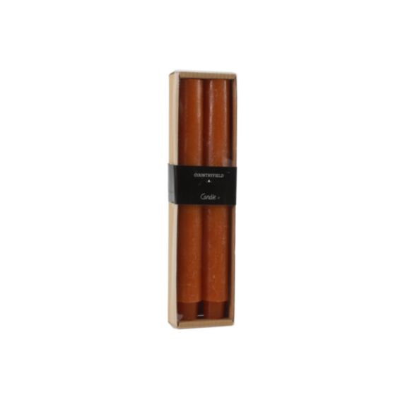 Bougie chandelle Vela Ø3xH.25cm orange - DECOSTARS