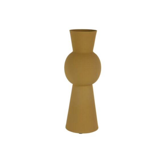 Vase poterie Andor L Ø12,5xH.35,5cm jaune moutarde - DECOSTARS