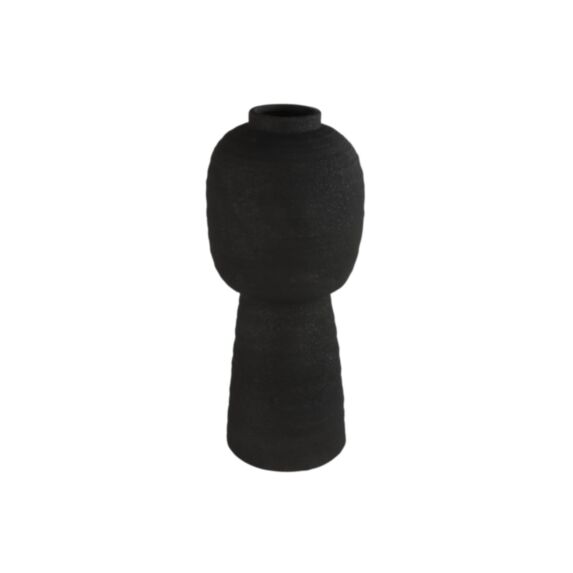 Vase poterie haut Dobber Ø21,5xH.50cm noir - DECOSTARS