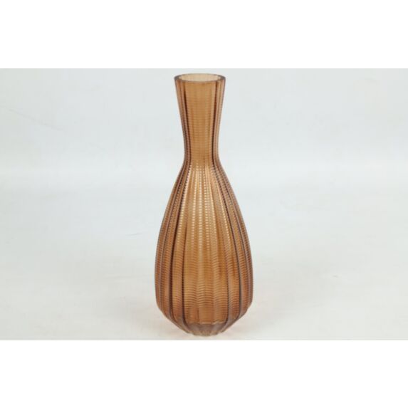 Vase en verre Annalisa L Ø15xH.37cm marron - DECOSTARS