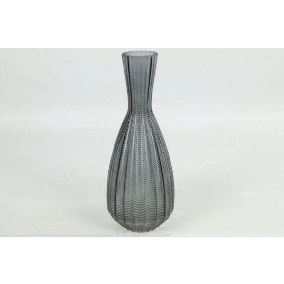 Vase en verre Annalisa L Ø15xH.37cm gris - DECOSTARS