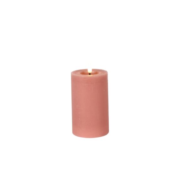 Bougie artificielle Lyon Ø7,5xH.12,5cm rose - DECOSTARS