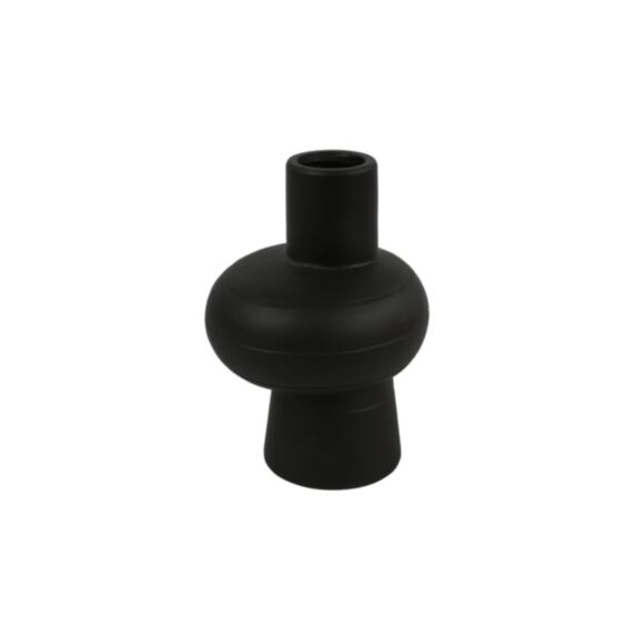 Vase poterie rond Ennis S Ø14xH.20cm noir - DECOSTARS