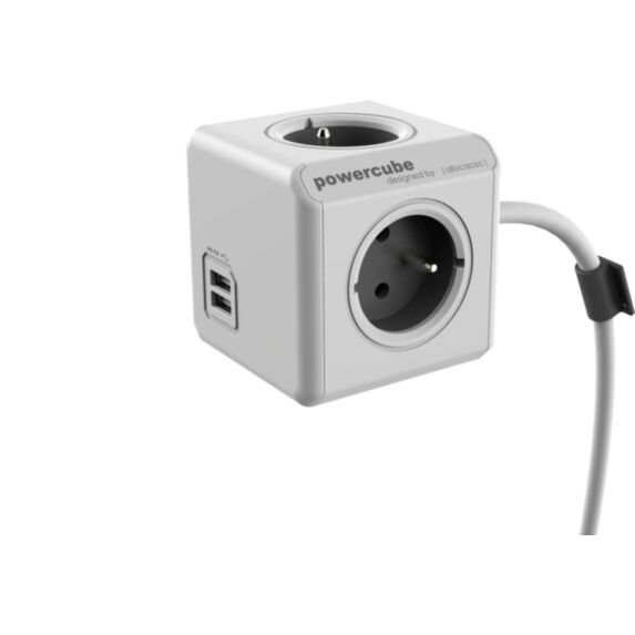 Powercube 4 Way 3 Meter Extension Socket - ALLOCACOC