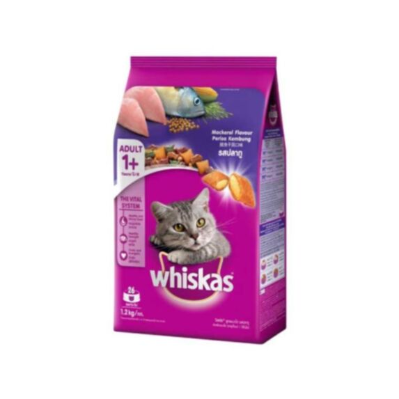 Croquettes chat adulte Maquereau 1,2 kg - WHISKAS®