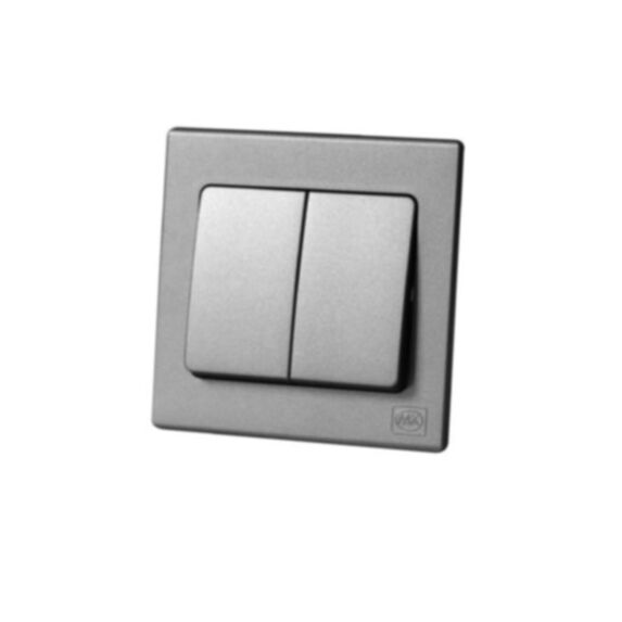 Double interrupteur va-et-vient 10A anthracite avant - MK HONEYWELL