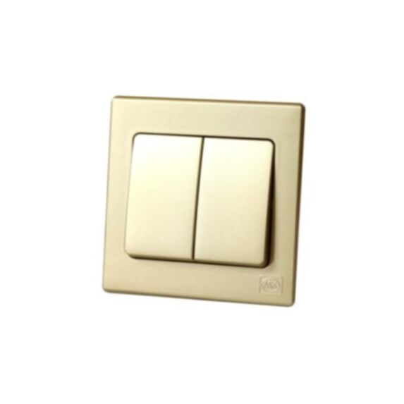 Double interrupteur va-et-vient 10A champagne avant - MK HONEYWELL