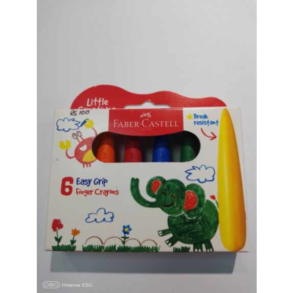 Set de 6 crayons gras easy grip - FABER CASTELL 