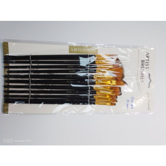 Set de 12 pinceaux plats 1-12 débutants - HOBBYWORLD