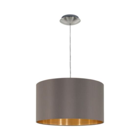 Suspension Maserlo Ø38 x H110 cm cappucino/doré ØE27x1 60W A++E - EGLO
