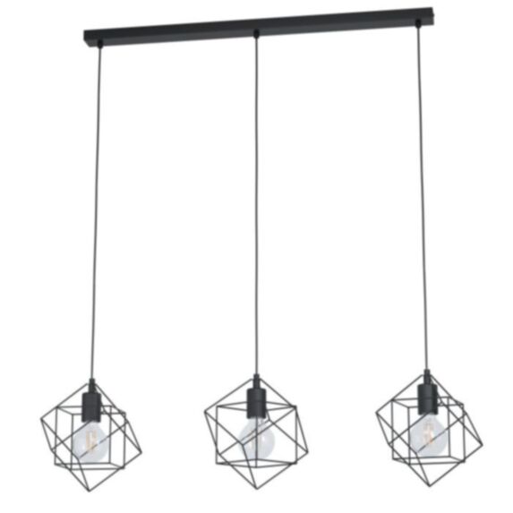 Suspension Acier Straiton E27x3 Noir - EGLO