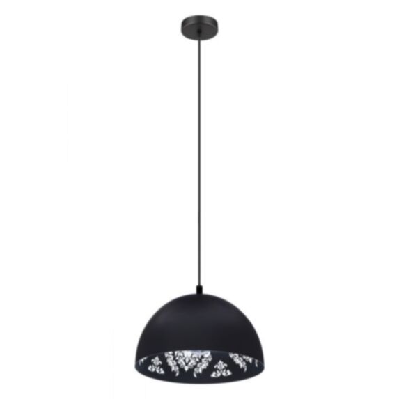 Chandelier suspendu en acier Congresbury E27 noir - EGLO