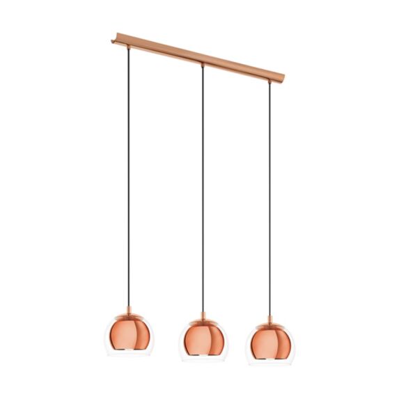Suspension Rocamar cuivre E27 3x40W