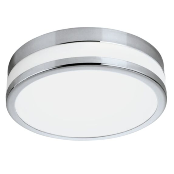 Plafonnier Palermo Ø30 cm acier chromé IP44 Led - EGLO