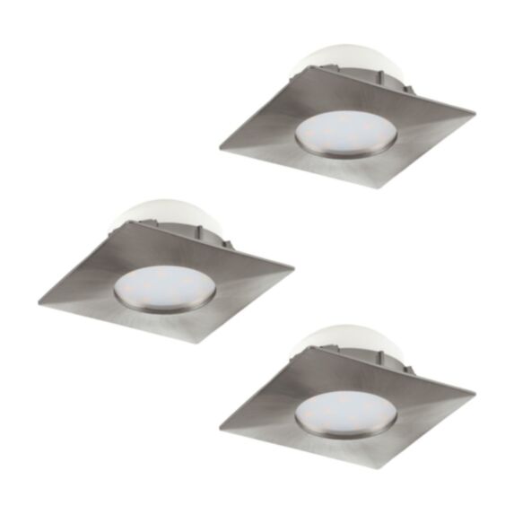 Encastrable Pineda carré 78 x78 mm nickel led 6Wx3 - EGLO