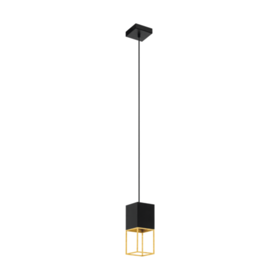 Suspension Montebaldo H.110cm Acier Noir/Doré Gu10 - EGLO