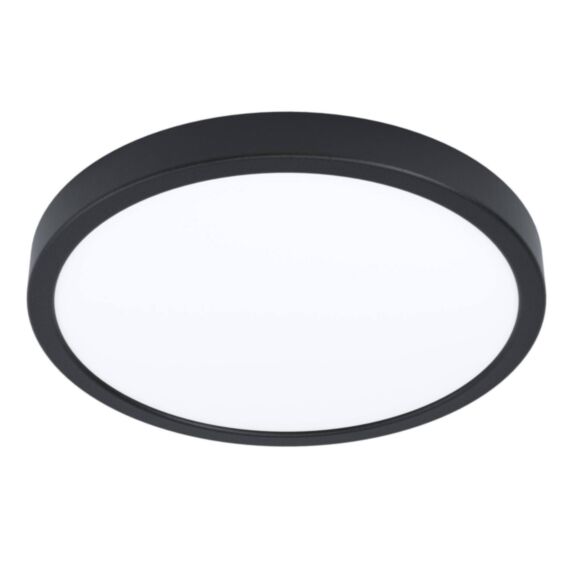 Plafonnier SdB led Fueva 5 ø285mm 20W 3000K Noir - EGLO