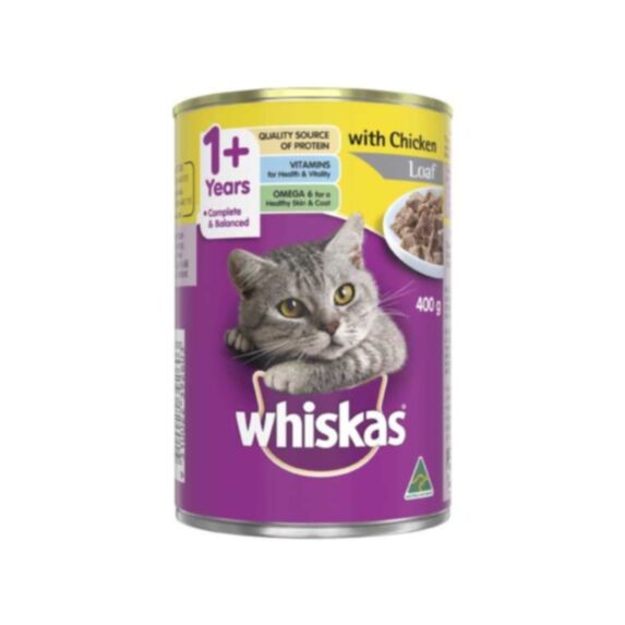 Aliment humide chat adulte Poulet 400 g - WHISKAS®