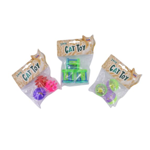Jouet chat en plastique x 3 - UBL