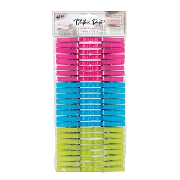 Lot de 48 pinces à linge plastique - UBL