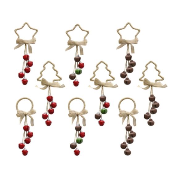 Suspension de 5 cloches de noix vintage - UBL