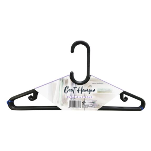 Lot de 6 cintres plastiques noir - UBL