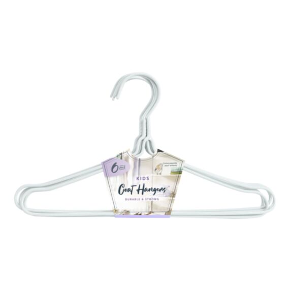 Lot de 6 cintres en acier plastifié enfants - UBL