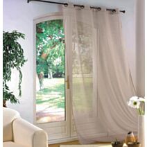 Voilage effet lin 140 x 240 cm rose