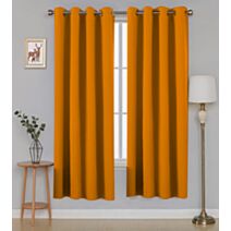 Rideau polyester Oxford 140 x 180 cm orange turmeric