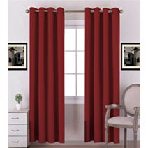 Rideau polyester Oxford 140 x 240 cm rouge lave
