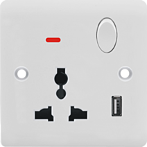 Appareillage universel 13A + USB