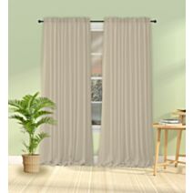 Rideau Oxford polyester 140 x 240 cm beige sable - MAISON BONHEUR