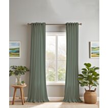 Rideau velours uni 140 x 240 cm vert clair - MAISON BONHEUR 